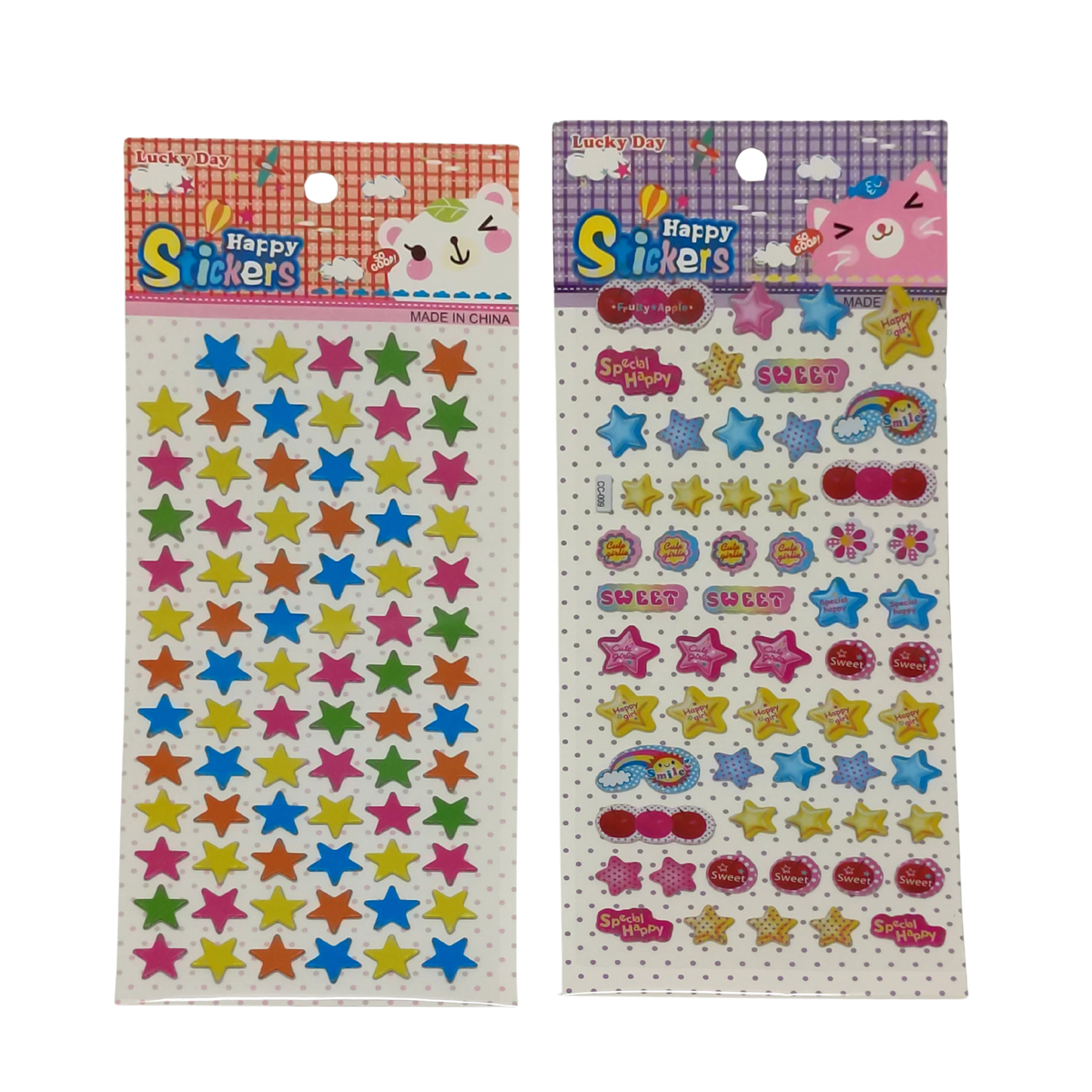 Cute Stars Theme 3D Stickers