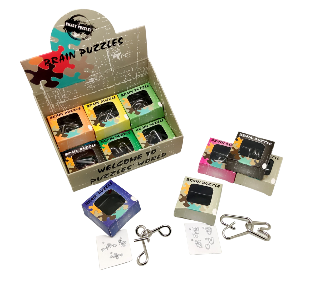 Metal locking puzzle