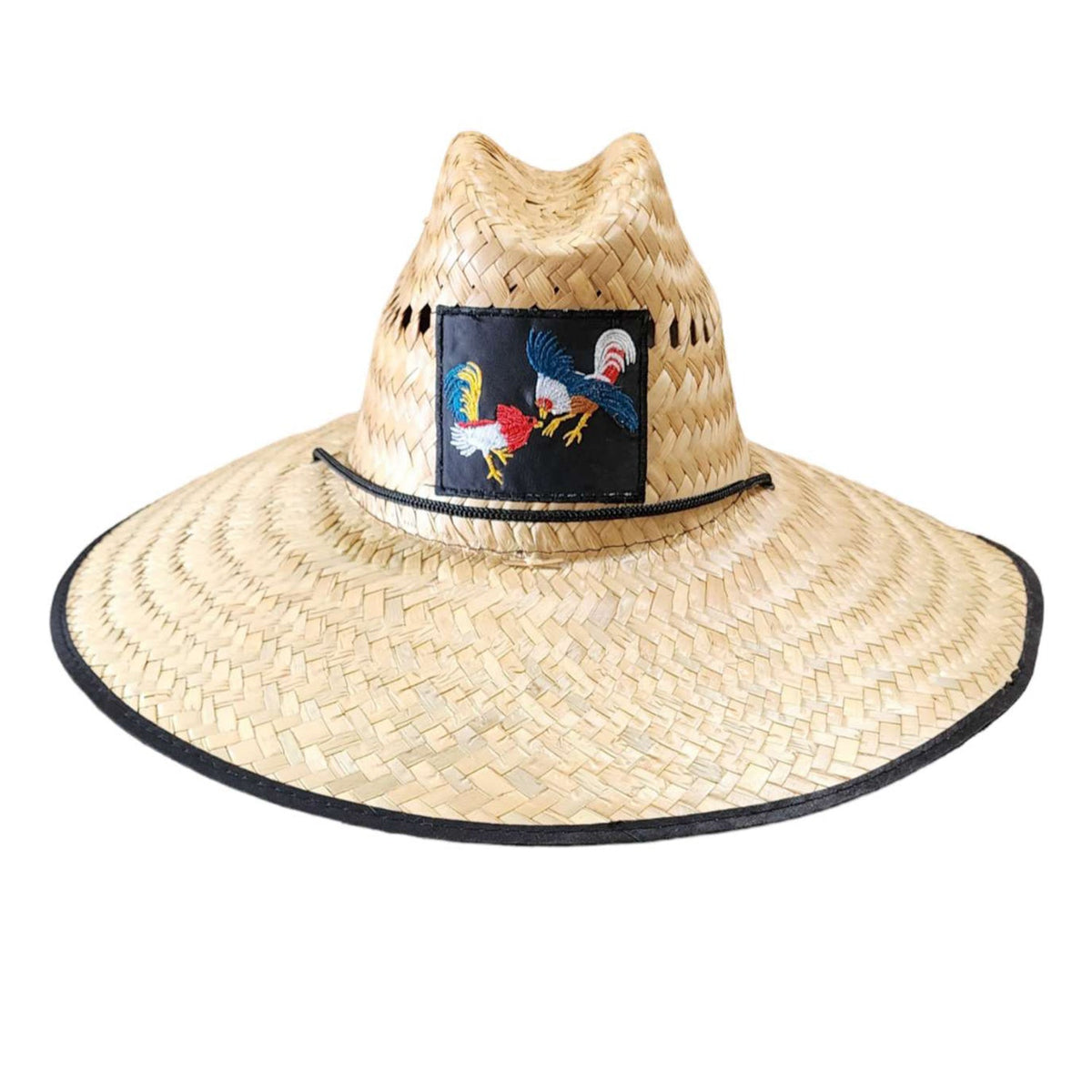 6 Piece Two Roosters Straw Hat