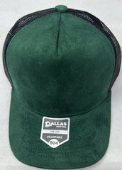 Dallas Hat Co 804 5 Panel Suede HIGH CROWN SLIGHT CURVE Mesh Trucker