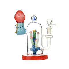 8" Mushroom Land Water Pipe with 14mm Male Bowl
