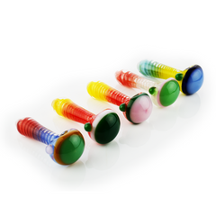4.5" Hand Pipe Spoon Color Firt Glass Spiral Design