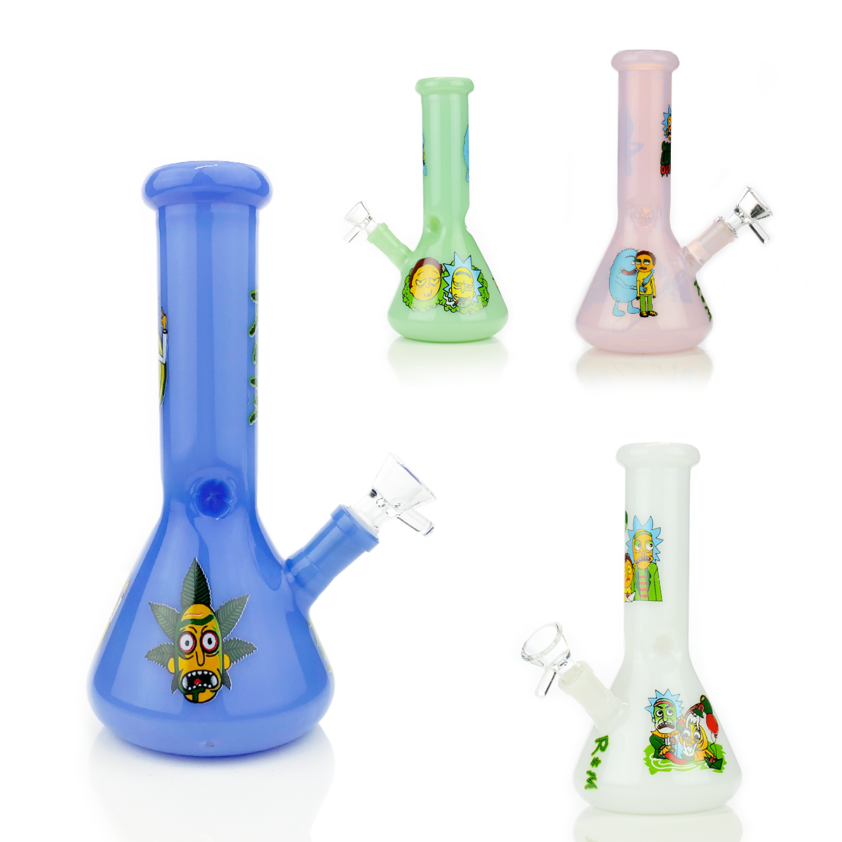 8" Slime Tube Beaker with 14mm Male Bowl