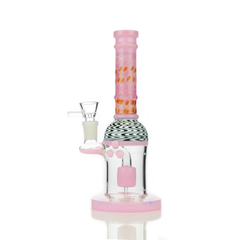 8" Water Pipe Bong Slime Glass with Bubble Trap Neck and 14mm Male Bowl