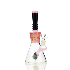 9" Water Pipe Bong Slime Glass with Round WigWag Perc and 14mm Male