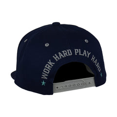 Snapback "Trucker" Work Hard Play Hard Hat Embroidered