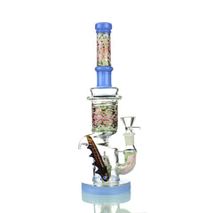 14” Shooter fish Zong with Multi Perk Chamber Double Glass Handle and Mouth  APROX 700 Grams