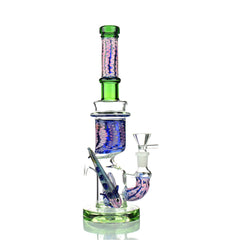 14” Shooter fish Zong with Multi Perk Chamber Double Glass Handle and Mouth  APROX 700 Grams