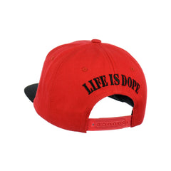 Rasta Leaf Embroidered Snapback Hat