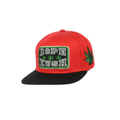 Dope Kush Leaf Embroidered Snapback Hat