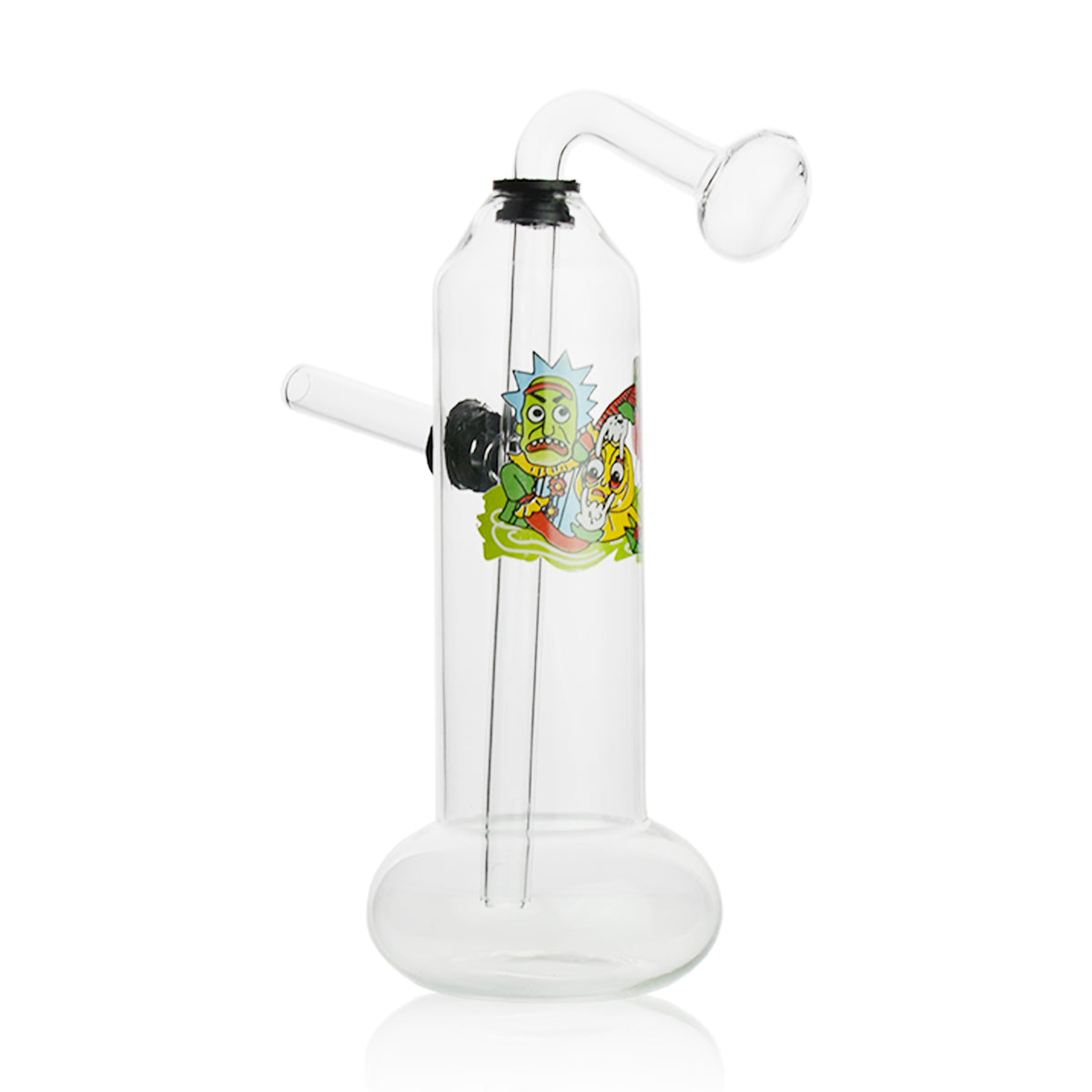 9” Oil Burner Clear Glass with Sticker