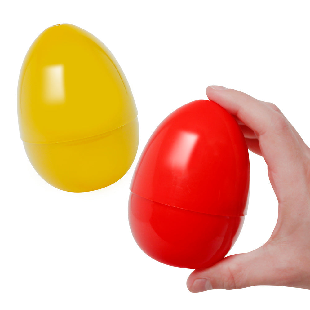 Empty Plastic Easter Eggs - Red & Yellow 4" (24 PACK)