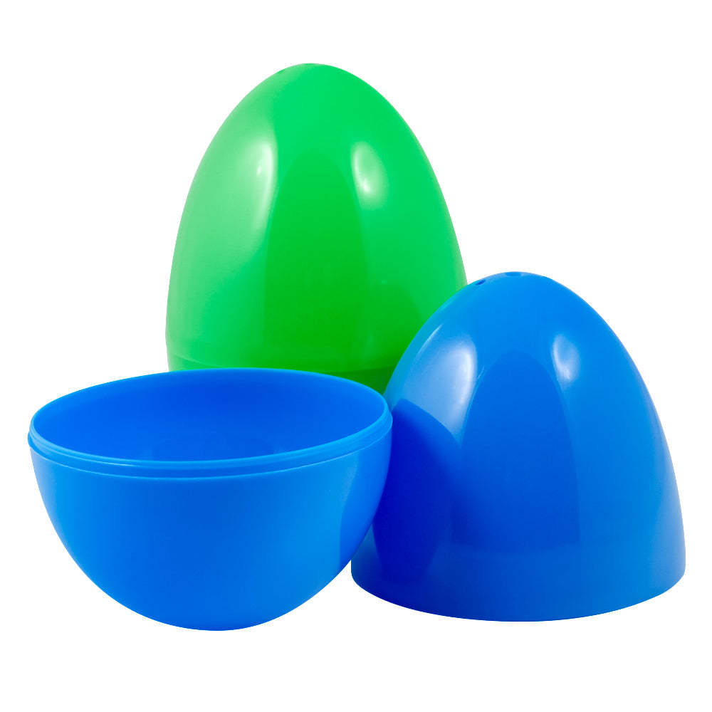 Empty Plastic Easter Eggs - Blue & Green 5" (24 PACK)