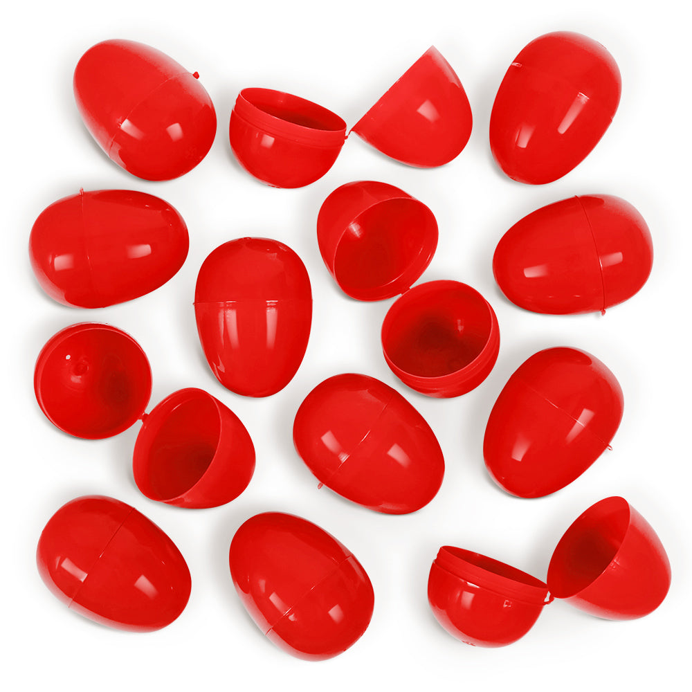 Empty Plastic Easter Eggs - Red 2-1/3" (100 PACK)