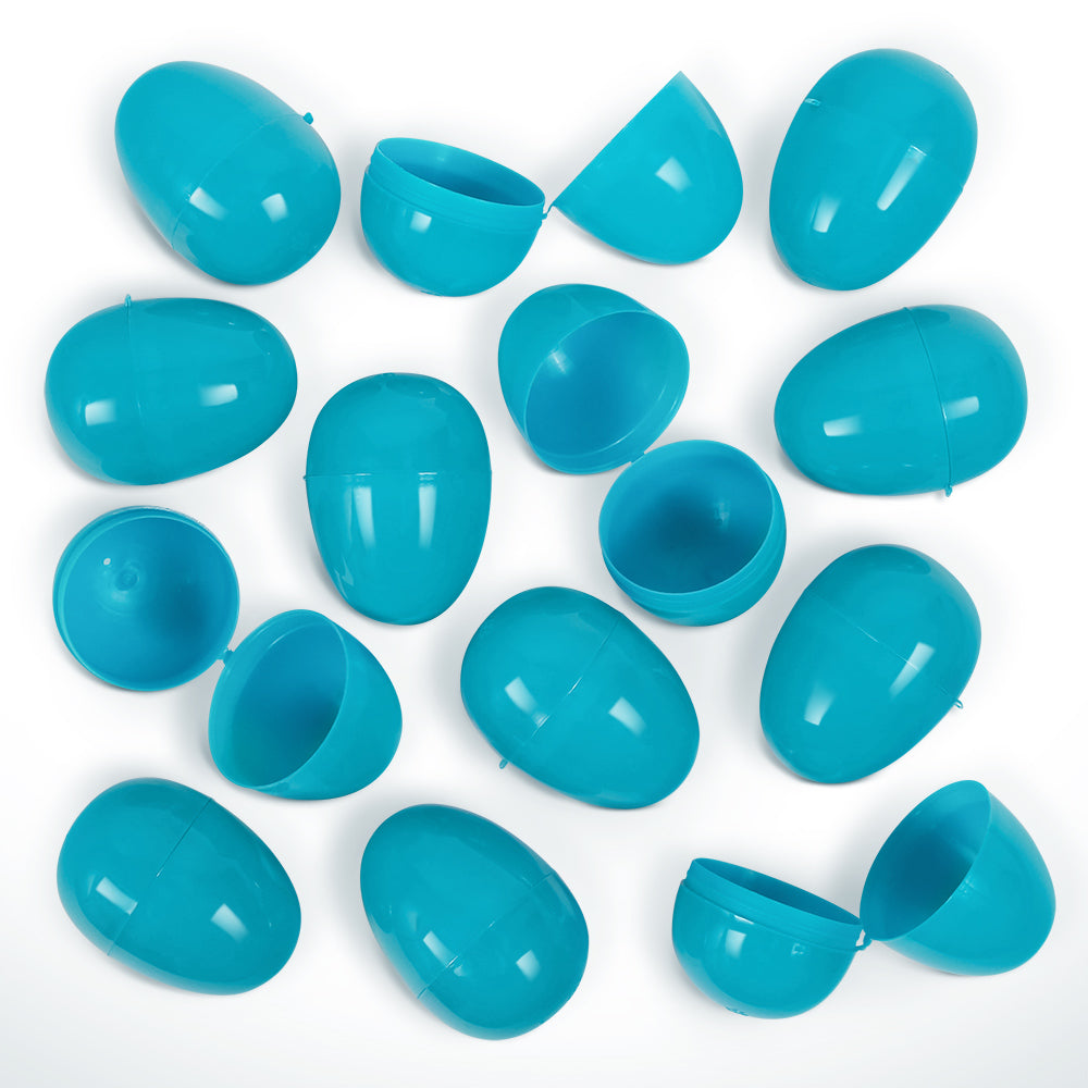 Empty Plastic Easter Eggs - Teal 2-1/3" (100 PACK)