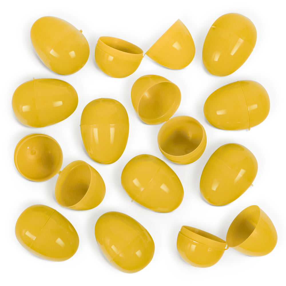 Empty Plastic Easter Eggs - Yellow 2-1/3" (100 PACK)