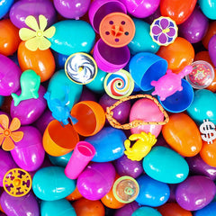 Taped 1 Toy Filled Easter Eggs 2-1/3" (500 PACK)