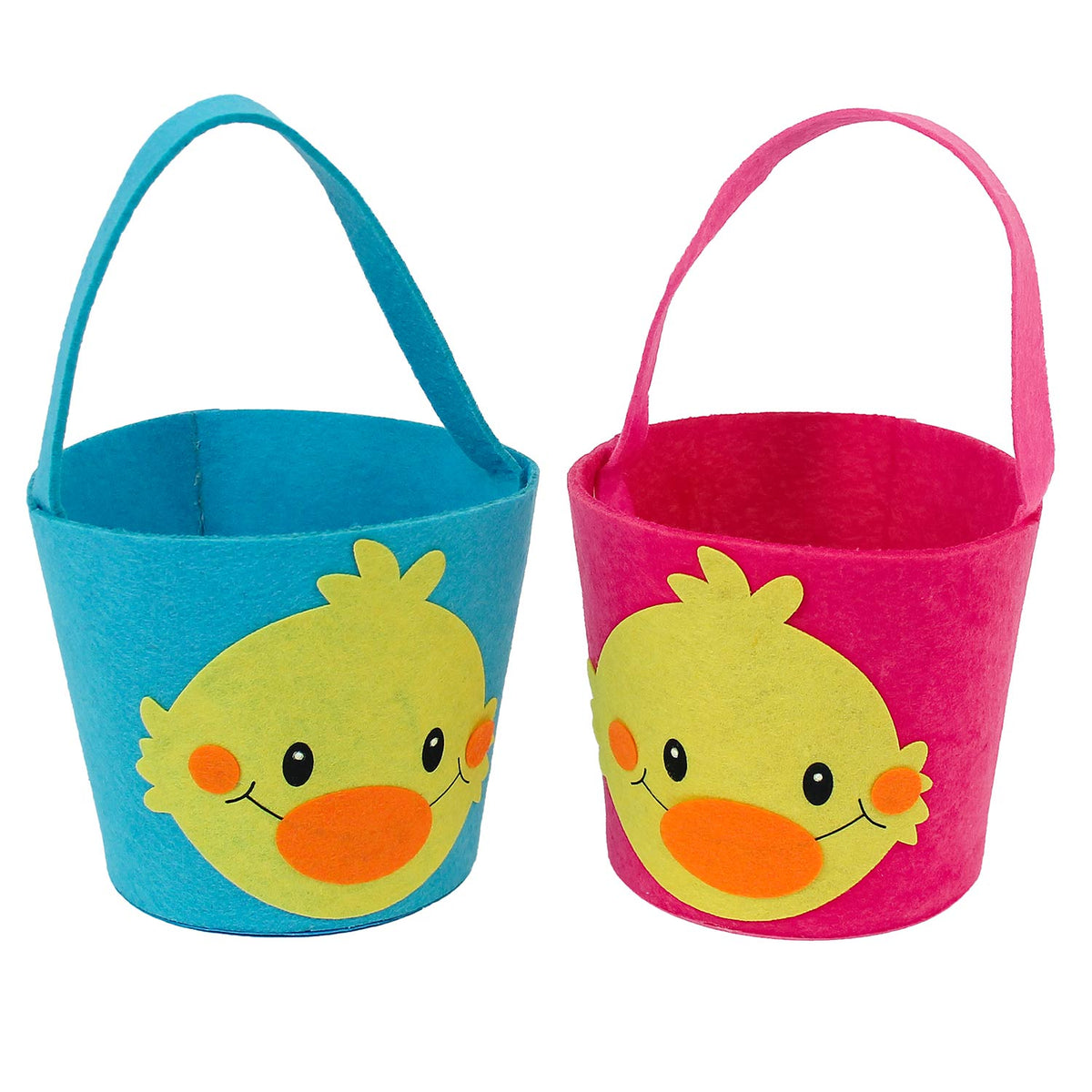 Felt Chick Easter Basket Assorted 6" (EACH)