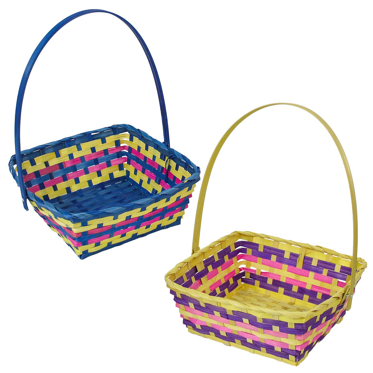 Square Bamboo Easter Basket Assorted 11" (EACH)