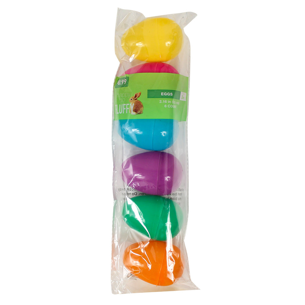 Closeout Easter Eggs Solid 3.25" (6 PACK)