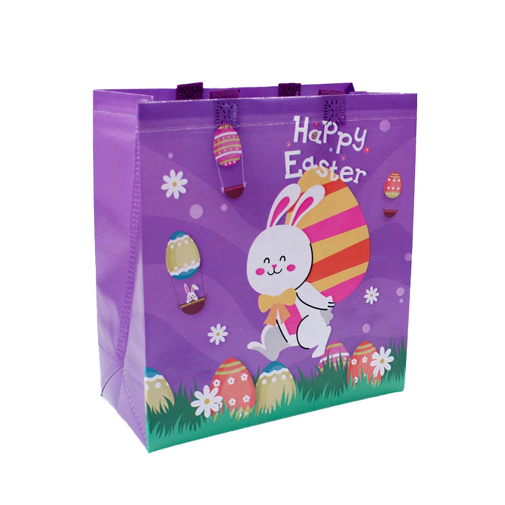 Easter Rabbit Tote Bag Assorted 11.4" (EACH)