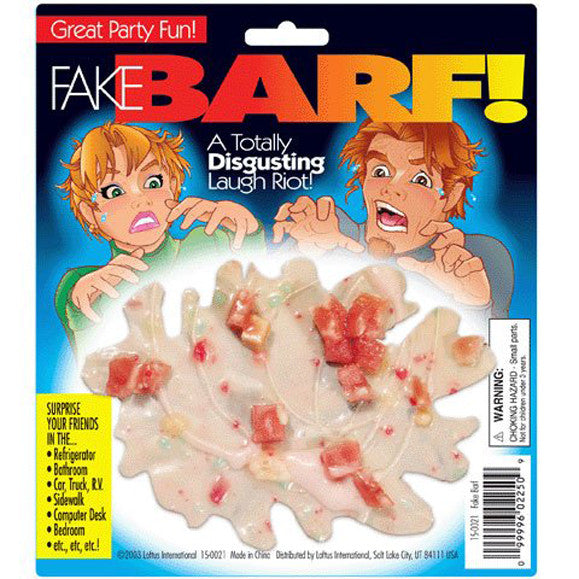 FAKE 6 INCH SPLAT OF BARF (sold by the piece or dozen )
