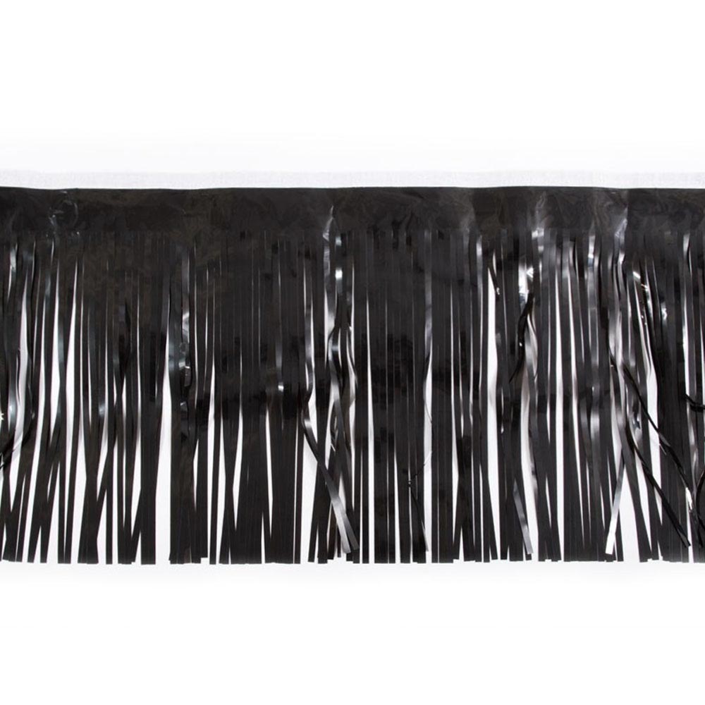 Float Drape - Vinyl Fringed 15" x 10' Black (EACH)