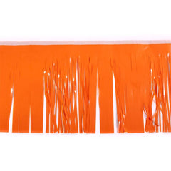 Float Drape - Vinyl Fringed 15" x 10' Orange (EACH)