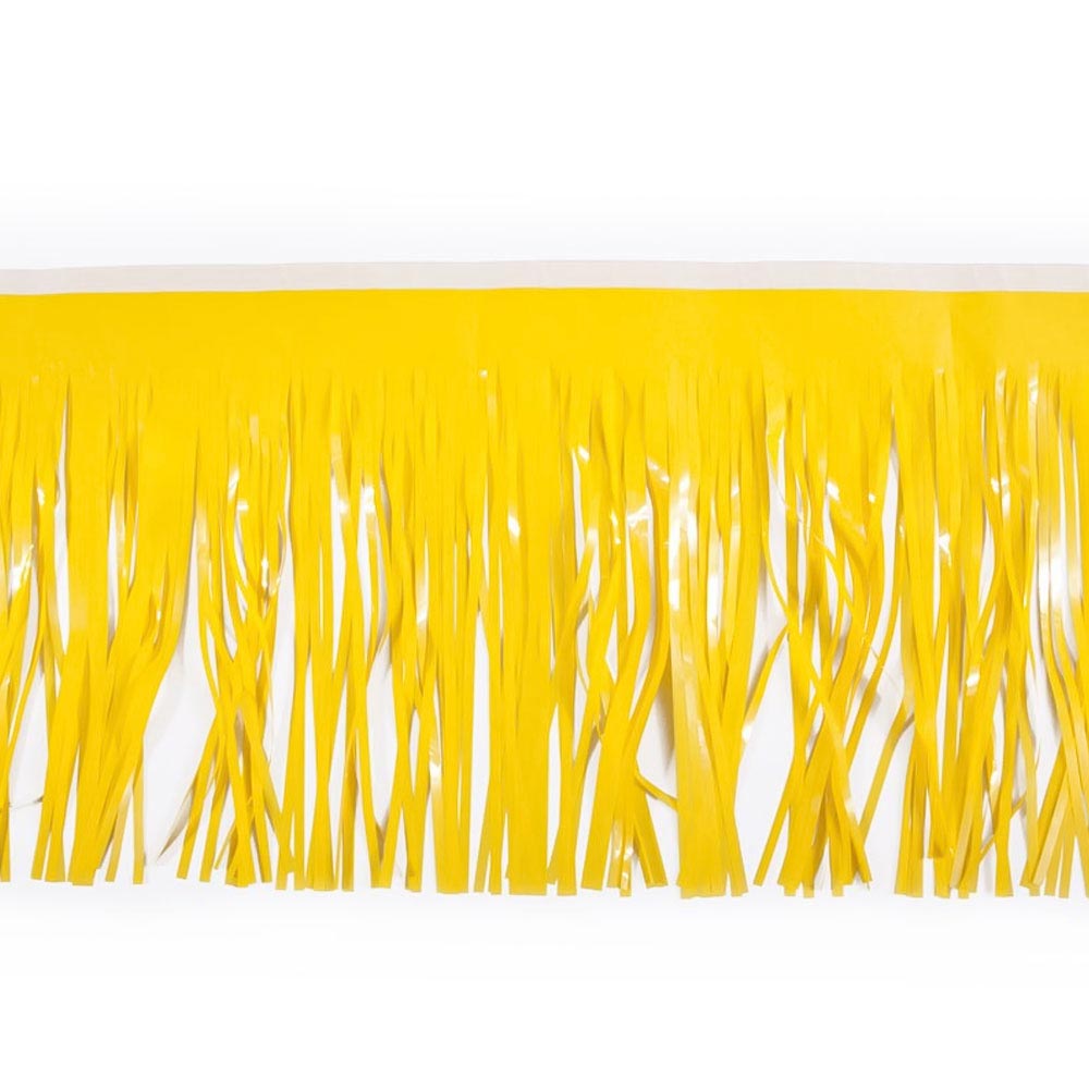 Float Drape - Vinyl Fringed 15" x 10' Yellow (EACH)