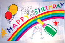 HAPPY BIRTHDAY 3' X 5' FLAG (Sold by the piece)
