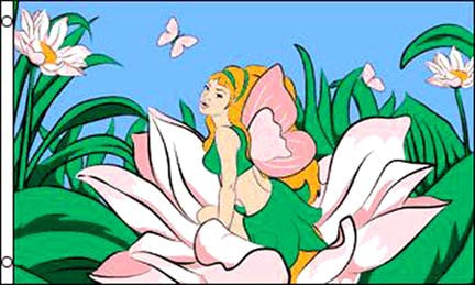 GARDEN FAIRY 3 x 5 FANTASY FLAG (Sold by the piece)