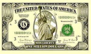 MILLION DOLLAR 3 X 5  FLAG (Sold by the piece)
