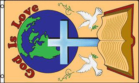 GOD IS LOVE 3 x 5 FLAG (Sold by the piece)