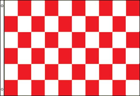 RED WHITE CHECKERED FLAG (Sold by the piece)