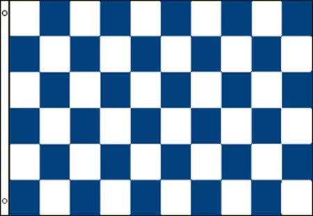 BLUE WHITE 3 X 5  CHECKERED FLAG (Sold by the piece)
