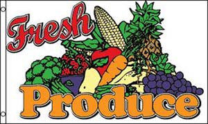 FRESH PRODUCE 3 x 5 SALES FLAG (Sold by the piece)