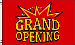 GRAND OPENING RED  3 X 5 FLAG ( sold by the piece )