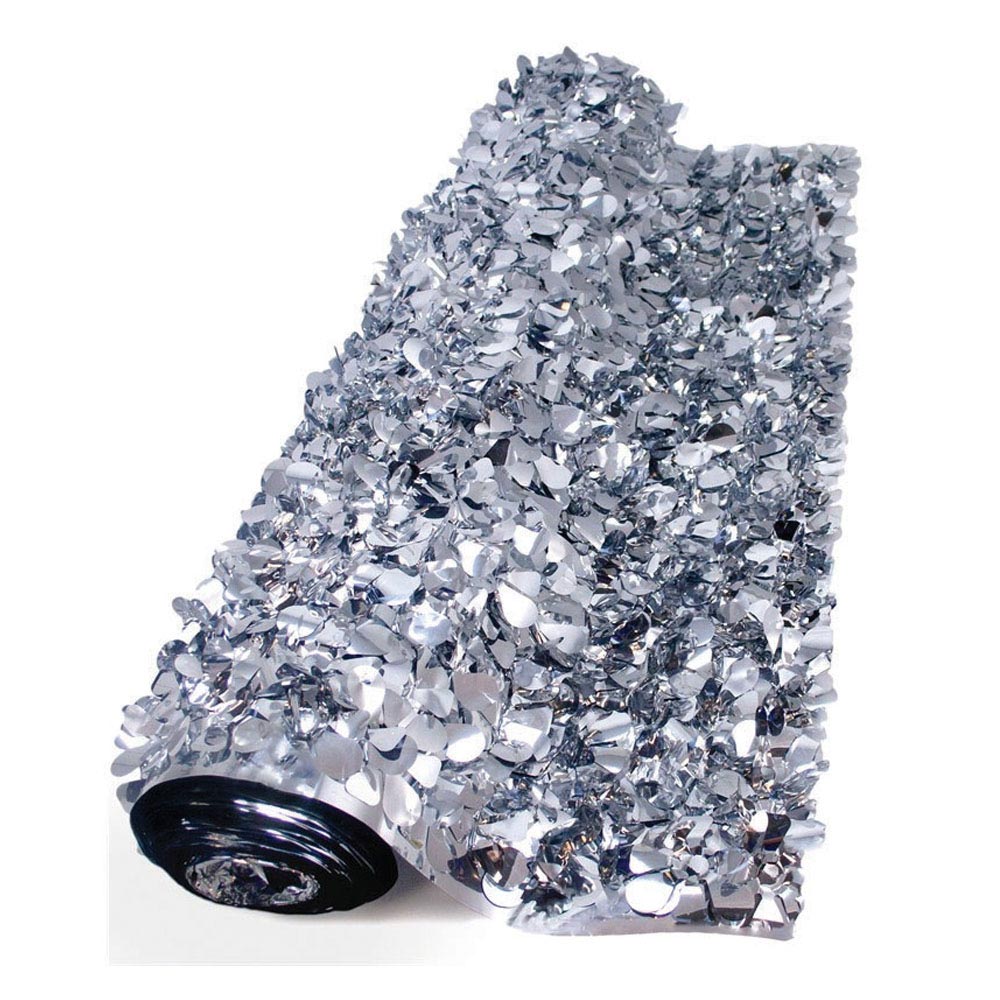 Float Sheeting - Metallic Floral 36" x 15' Silver (EACH)