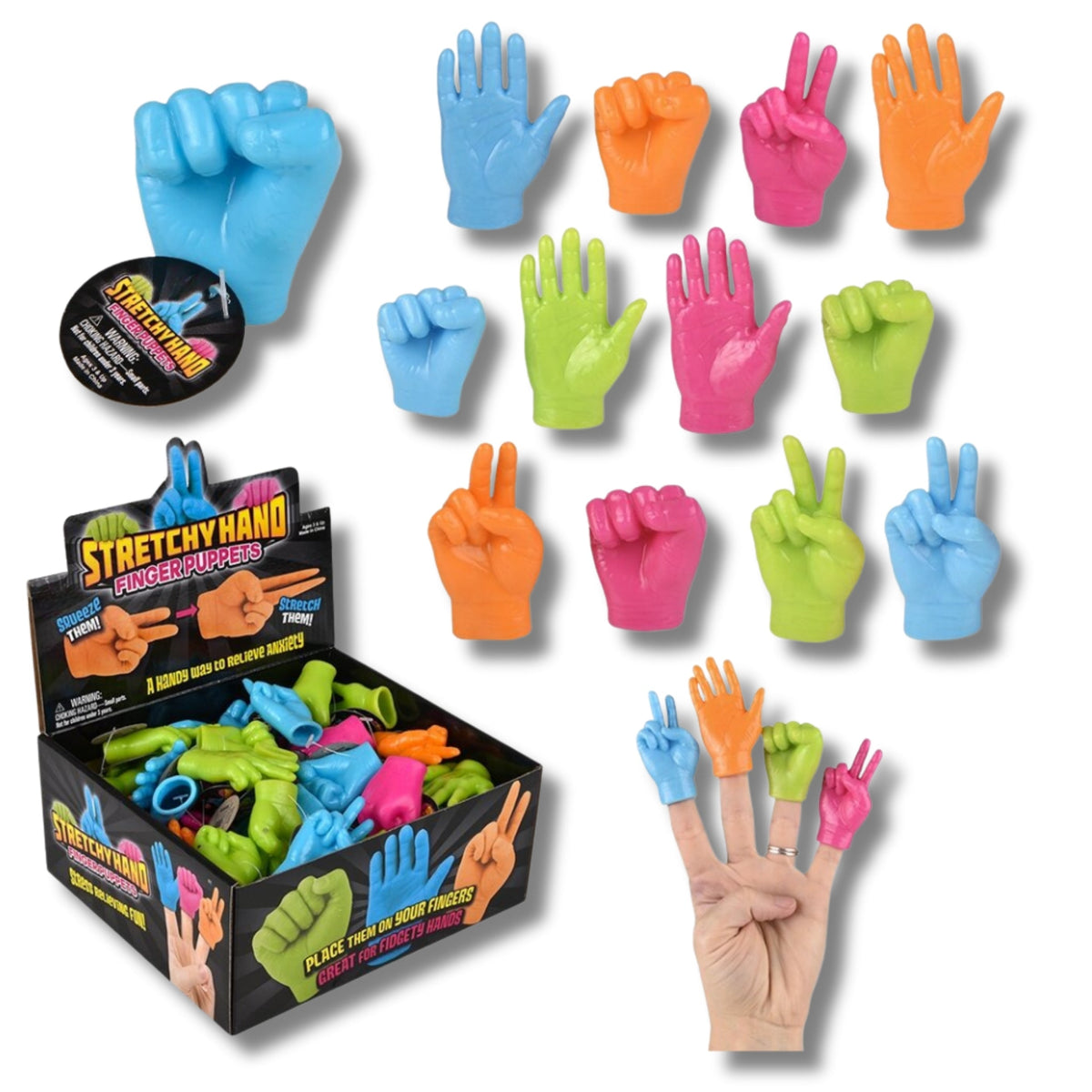 Hand Finger Puppets For Kids - Assorted