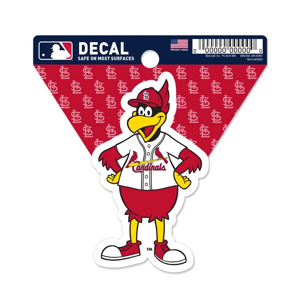 St. Louis Cardinals Mascot Clean Cut Decal 3" x 4" (EACH)