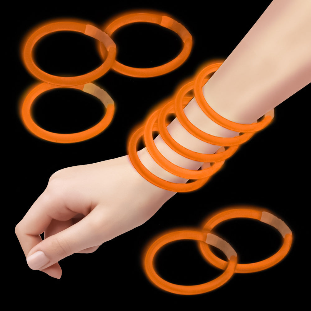 Glow Bracelets - Orange 8" (50 PACK)