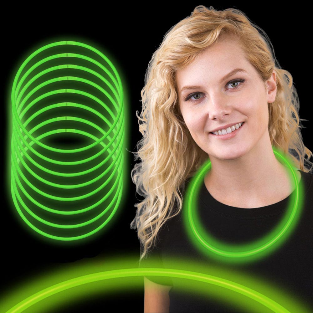 Glow Necklaces - Green 22" (50 PACK)