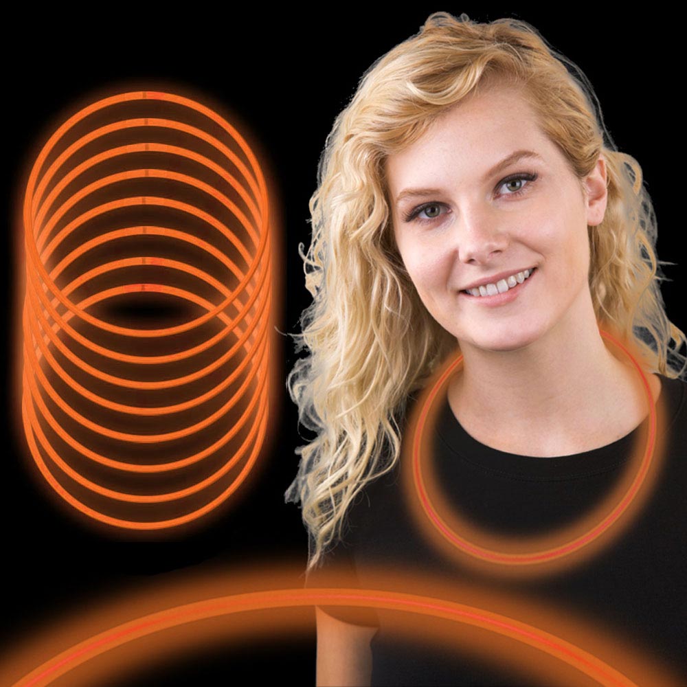 Glow Necklaces - Orange 22" (50 PACK)