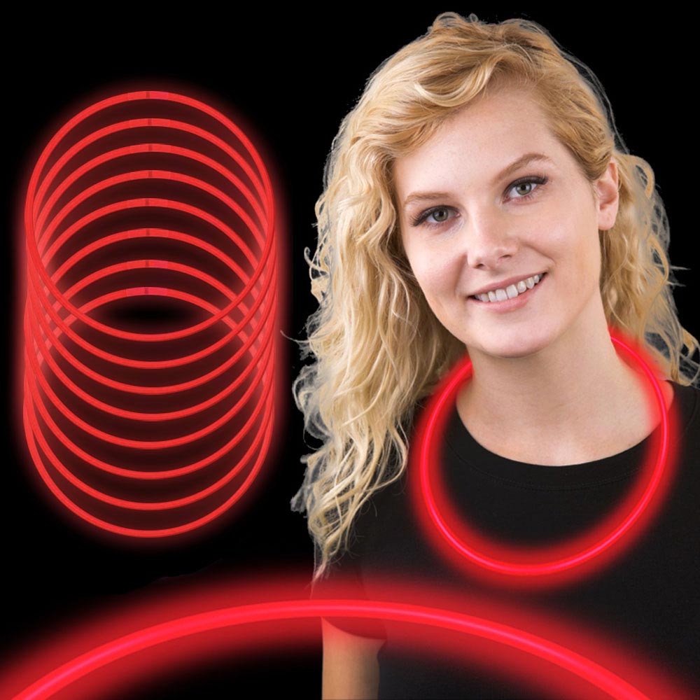 Glow Necklaces - Red 22" (50 PACK)