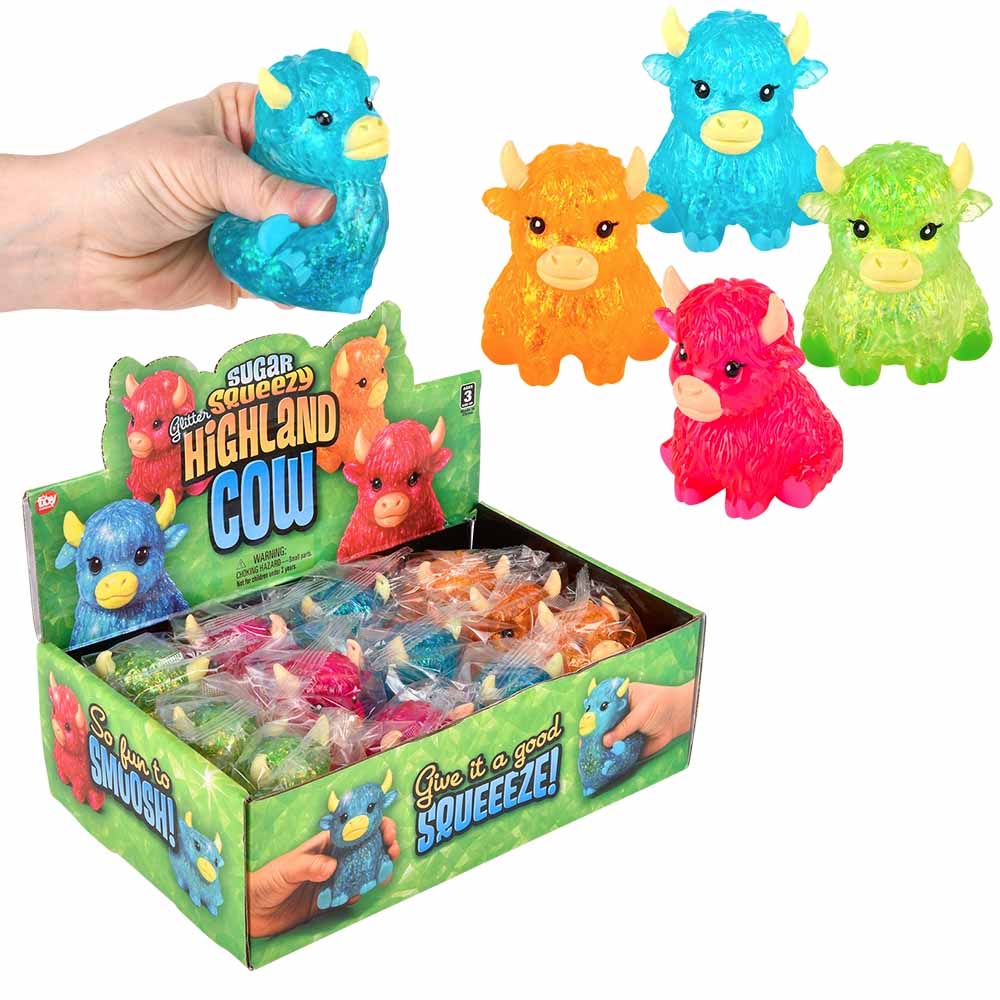 Glitter Sugar Highland Cow Assortment 3" (DZ)