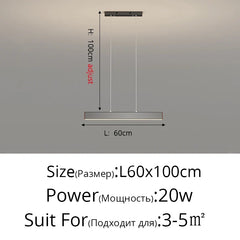 1607BA Modern led chandelier Minimalist home villa living bedroom dining room study Ceiling chandelier indoor lighting decoration lamps