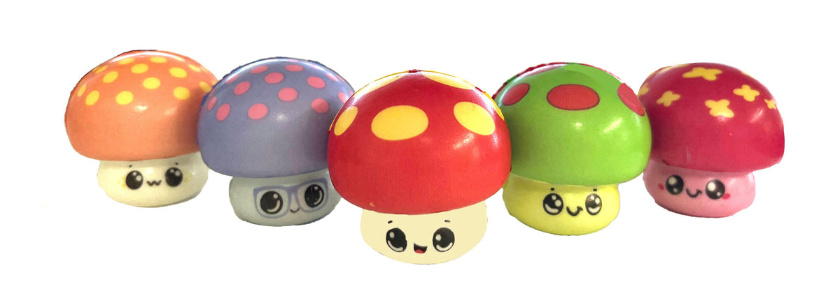 3.25" Squish Mushroom Assortment Toy ( sold by the piece or dozen)