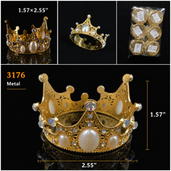 Metal Gold Crown decoration Topper 3176