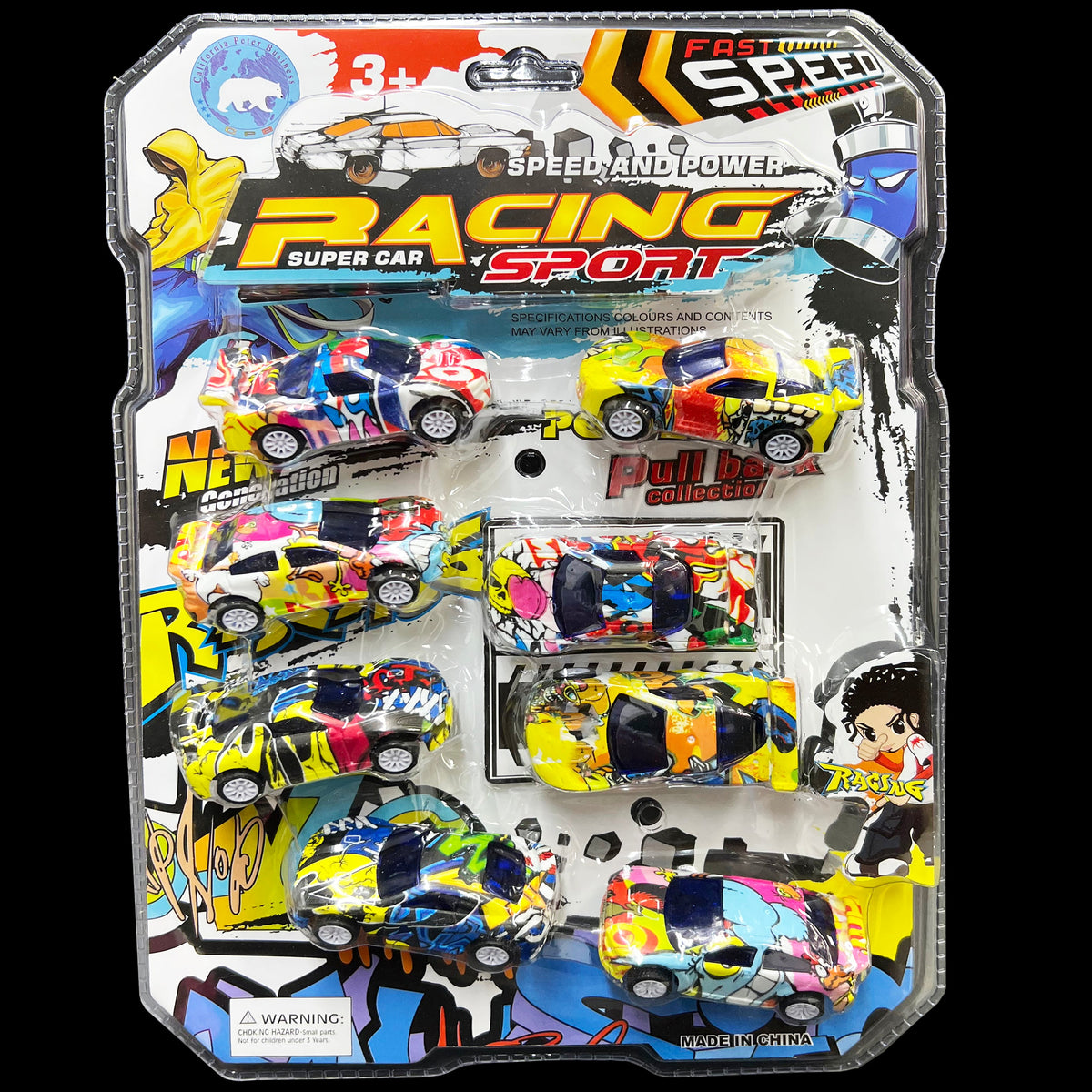 8Pcs Set Racing Pull Back Car