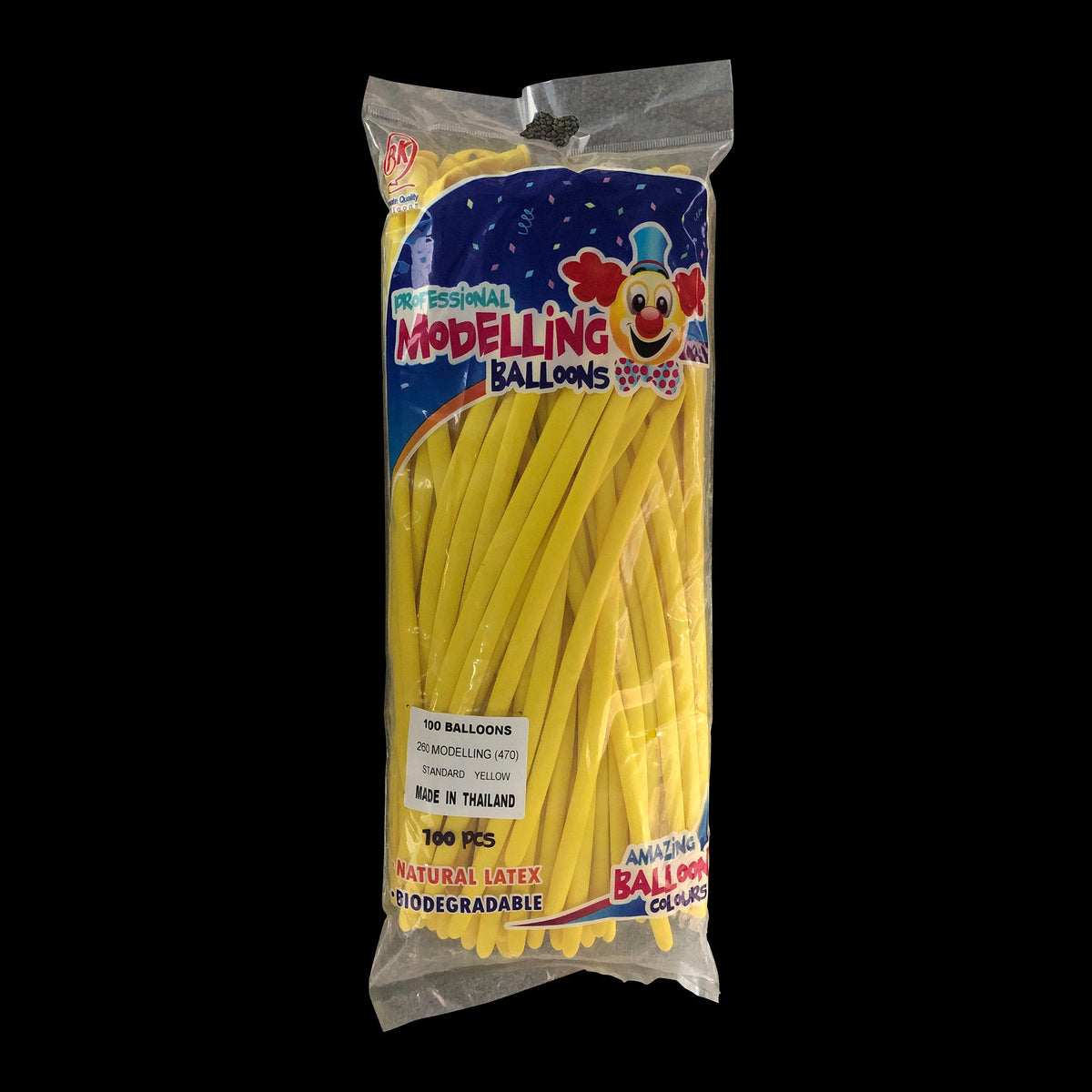 Yellow  twisting animal balloon style 260